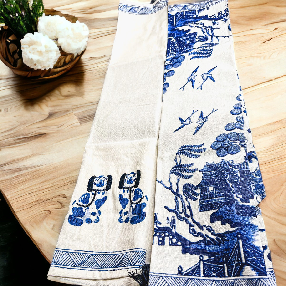 Blue & White Chinoiserie Tea Towels