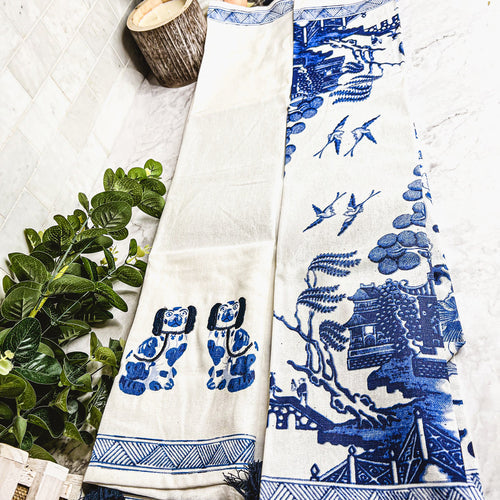 Blue & White Chinoiserie Tea Towels