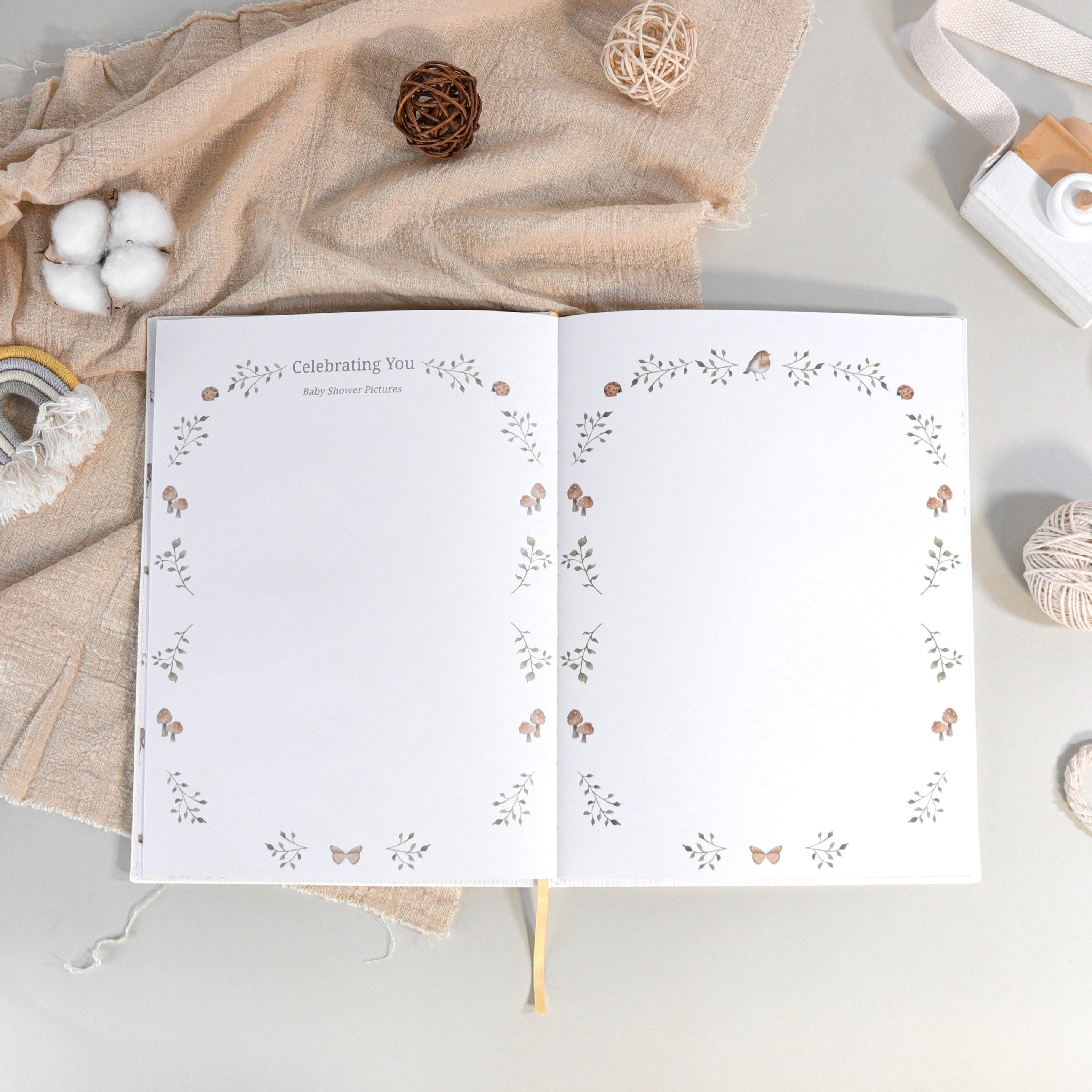 The Story of You: Fearfully and Wonderfully Made (Forest Friends) - Linen Baby Keepsake Book with Storage Box