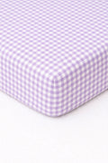 Purple Gingham Crib Sheet