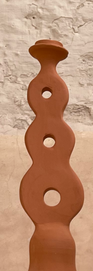 Moroccan Unglazed Terracotta Candle Holder- Infinity