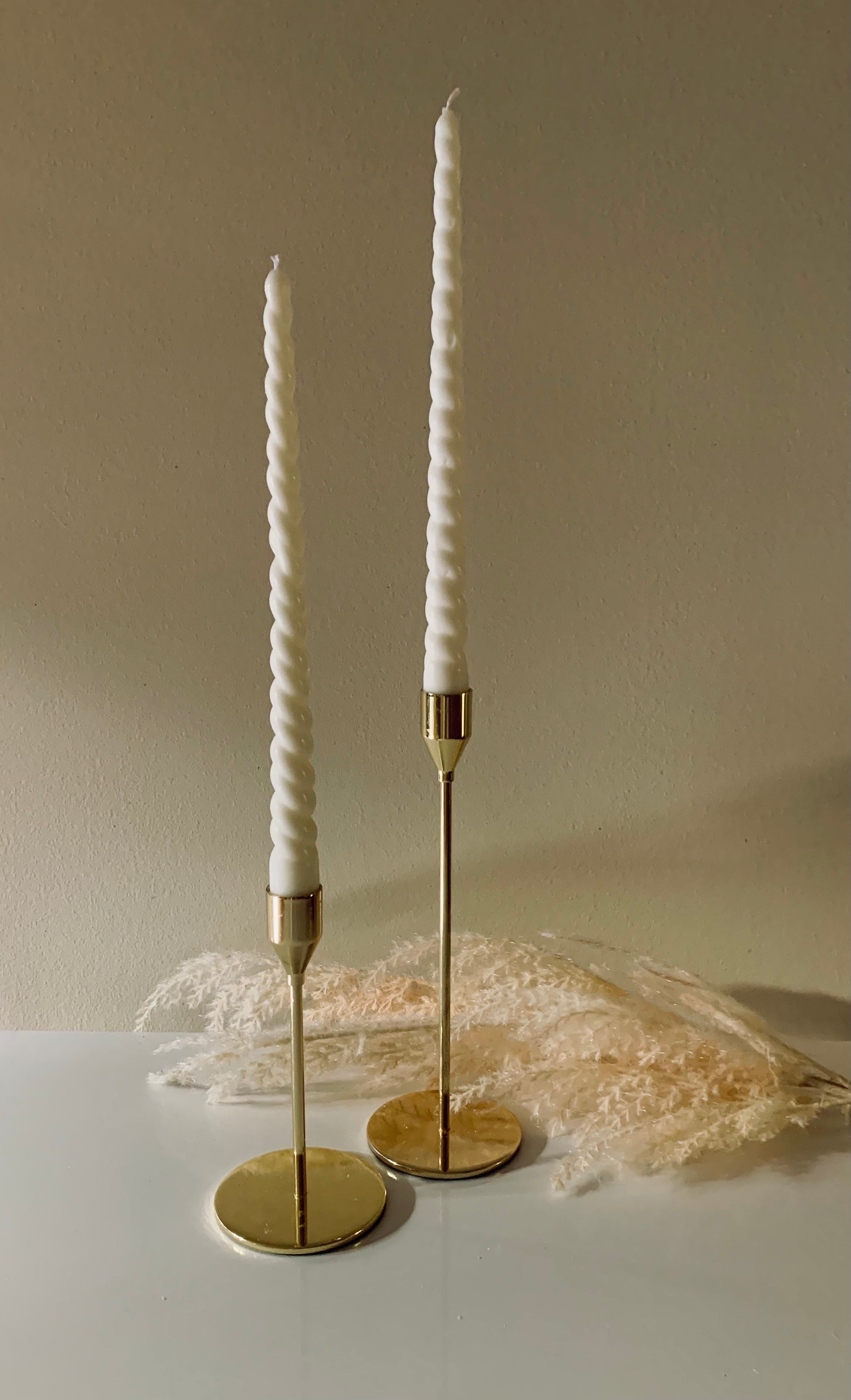 Helios Twist Taper Candles — Set of 2