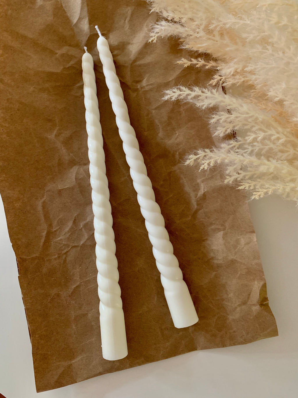 Helios Twist Taper Candles — Set of 2