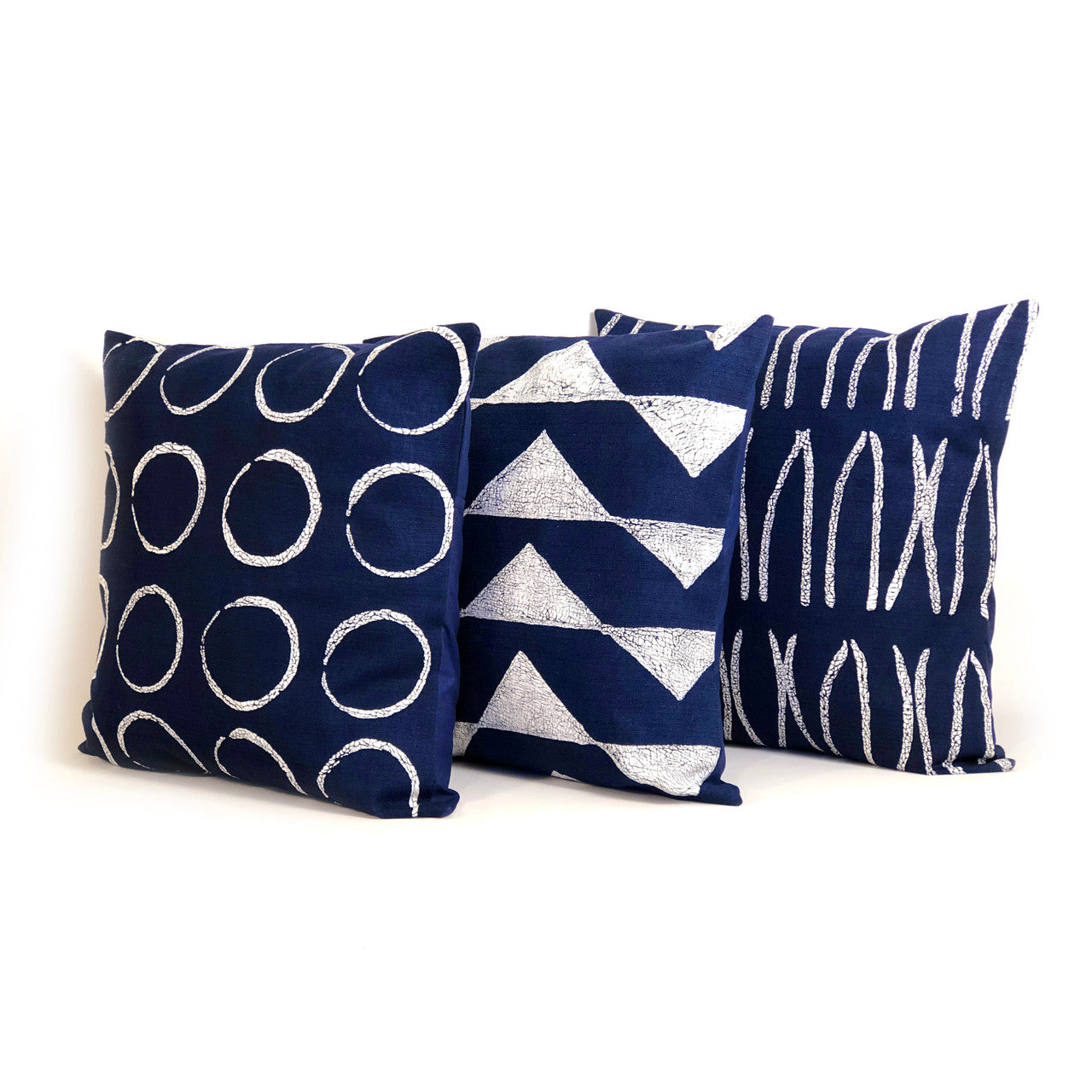 Sadza Lines Pillow Cover - Touareg Indigo