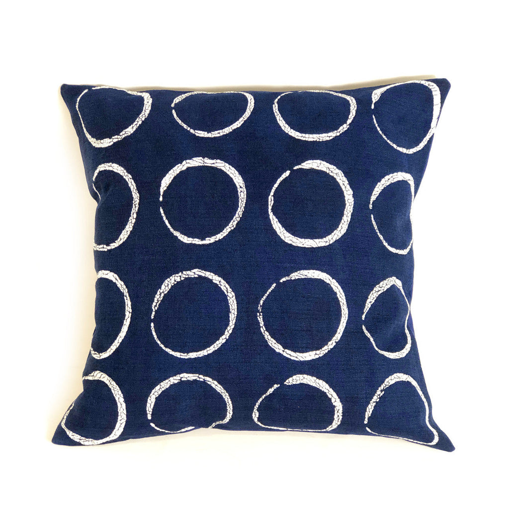 Sadza Circles Pillow Cover - Touareg Indigo