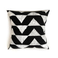 Sadza Triangles Pillow Cover - Ebony Black