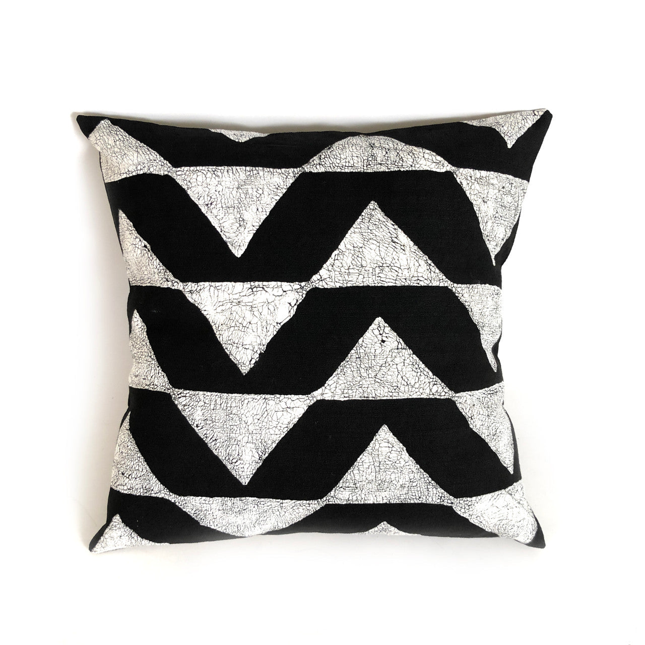 Sadza Triangles Pillow Cover - Ebony Black