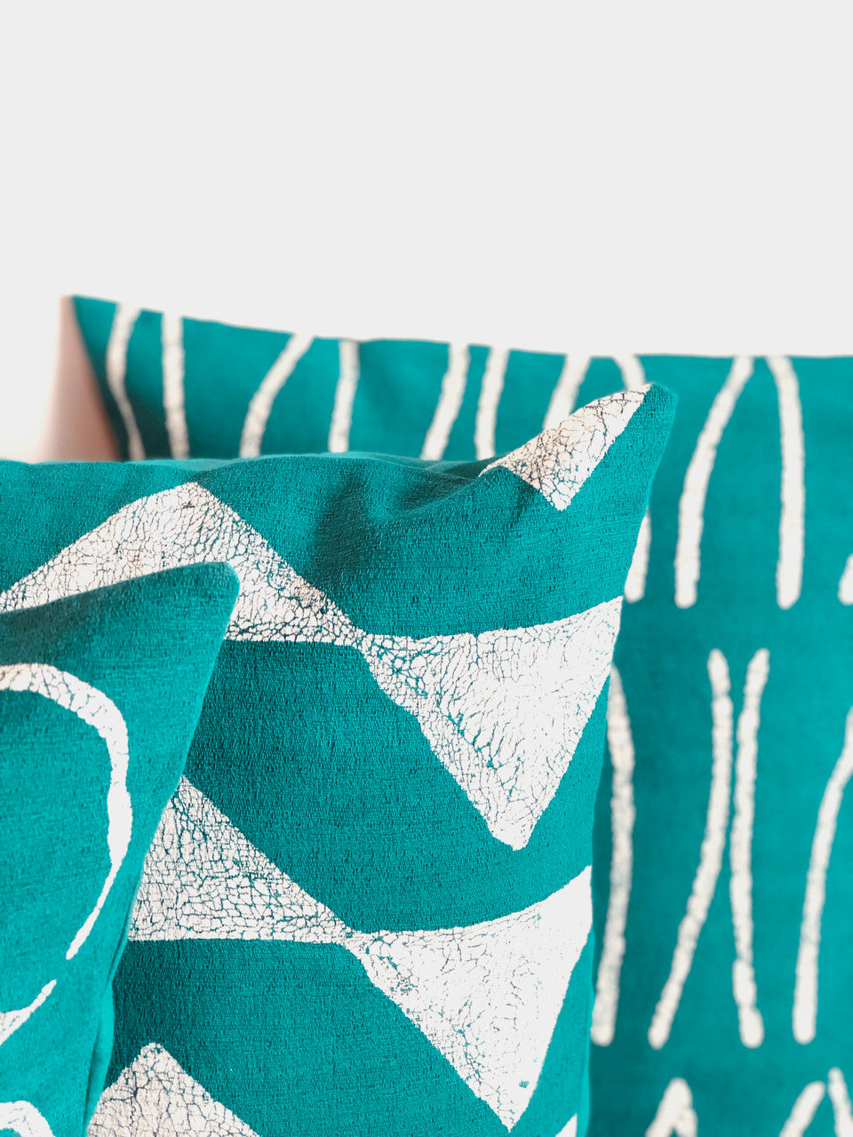 Sadza Lines Pillow Cover - Seychelles Teal