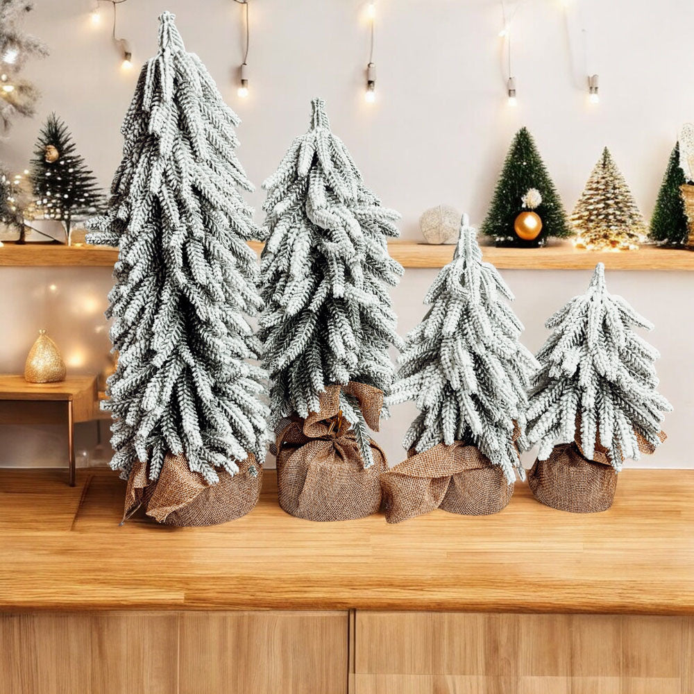 Flocked Mini Christmas Trees