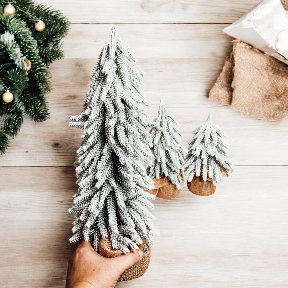 Flocked Mini Christmas Trees