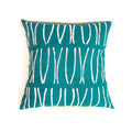 Sadza Lines Pillow Cover - Seychelles Teal