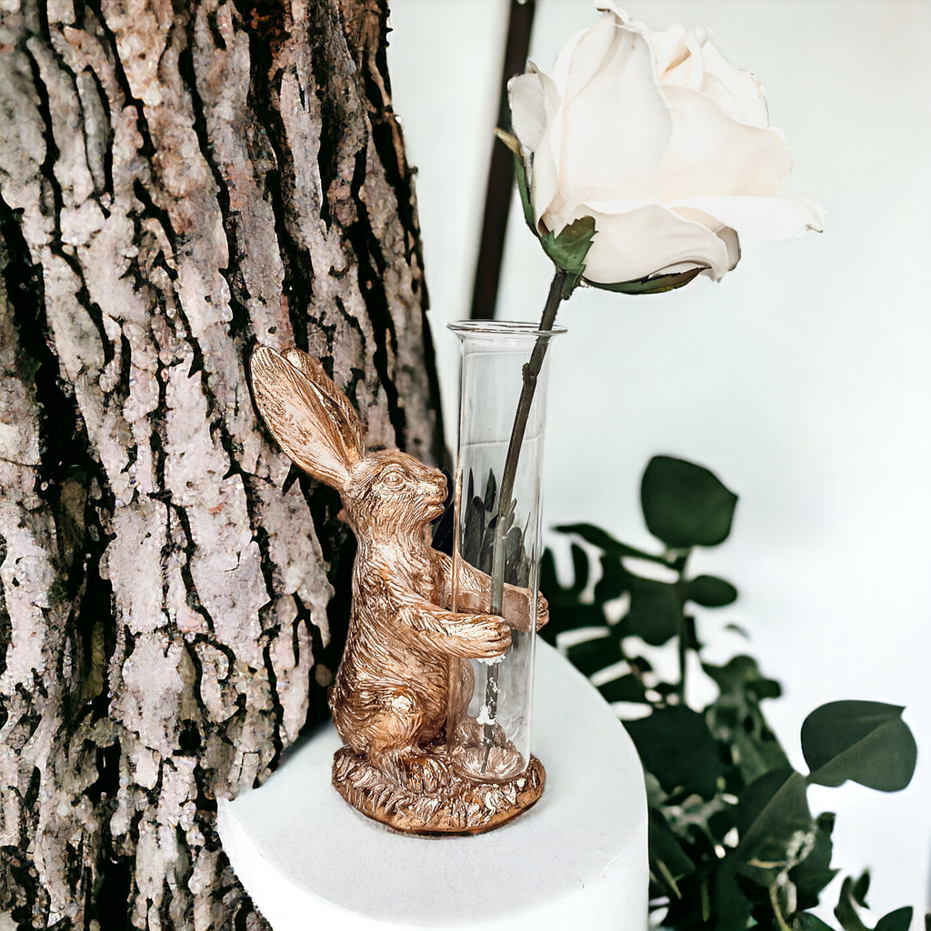 Gold Bunny Bud Vase