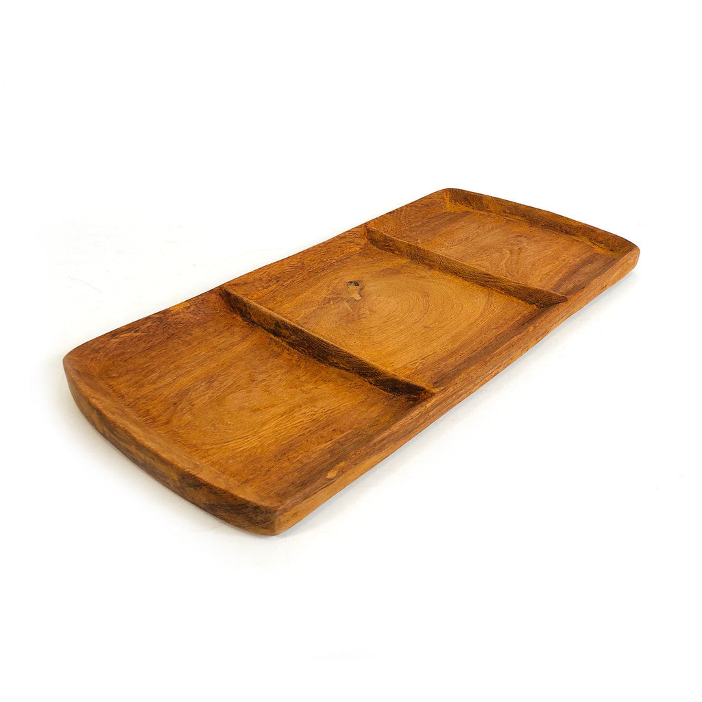 Teak 3 Part Serving Platter