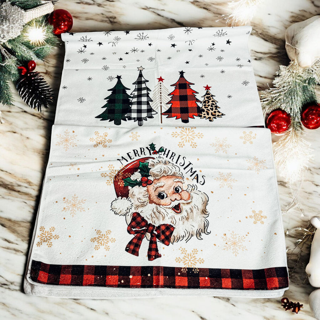 Trees & Gingham Towel
