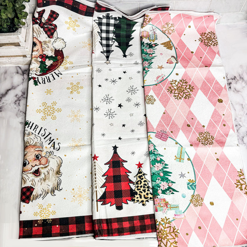 Trees & Gingham Towel