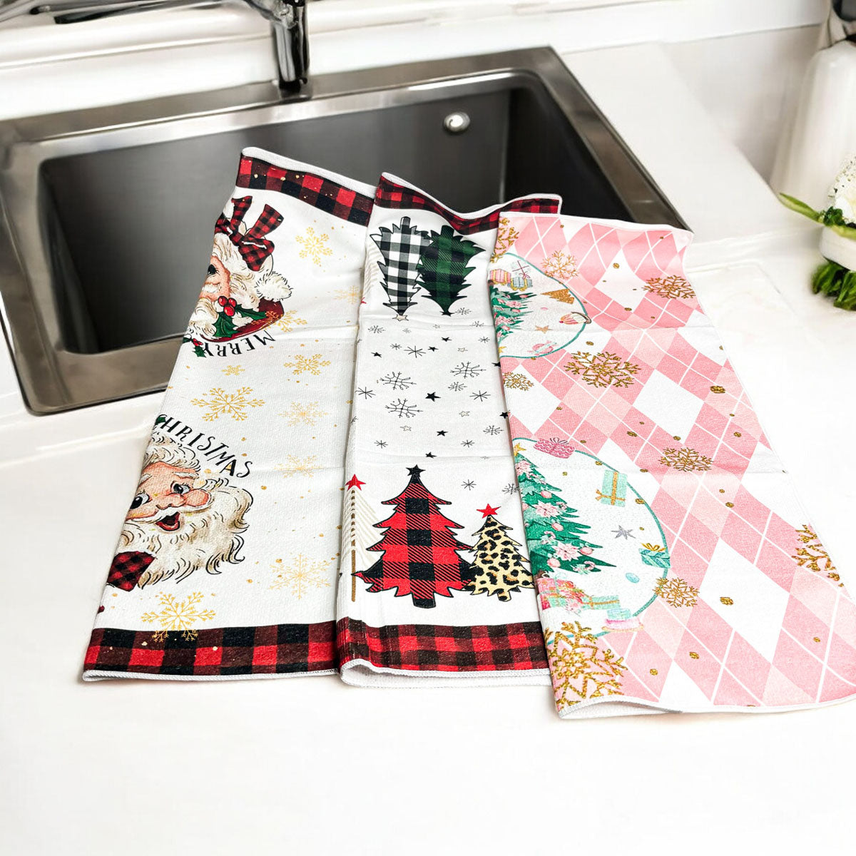Trees & Gingham Towel