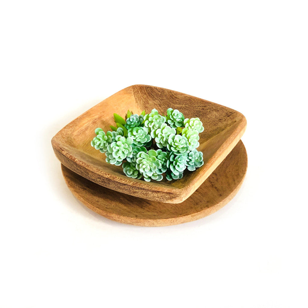 Round Teak Serving Platter