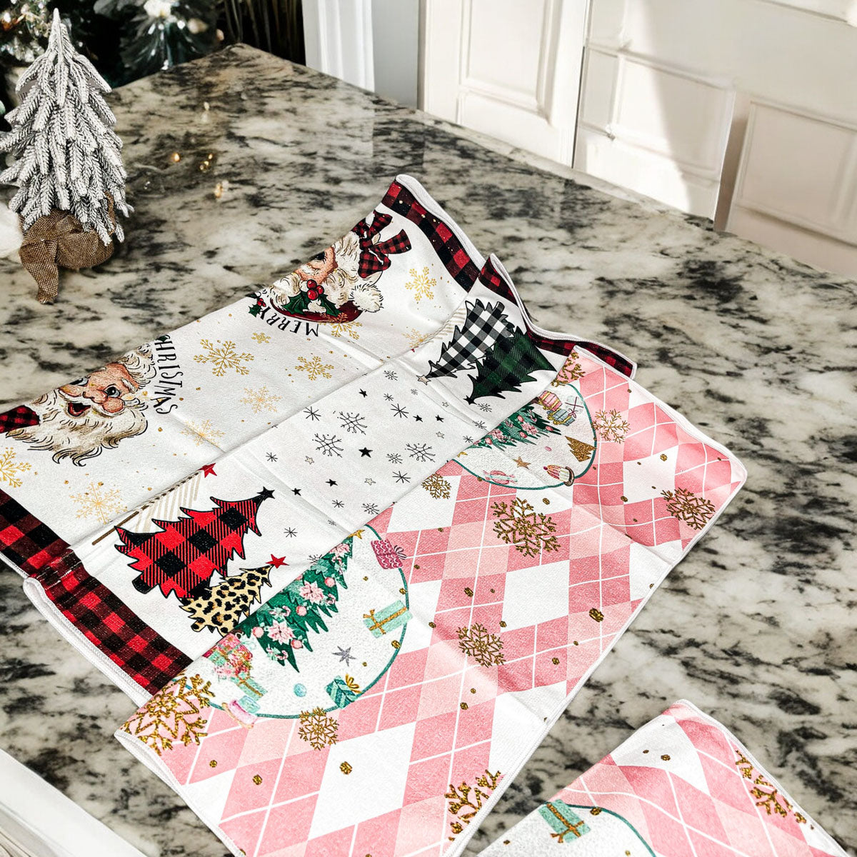 Trees & Gingham Towel