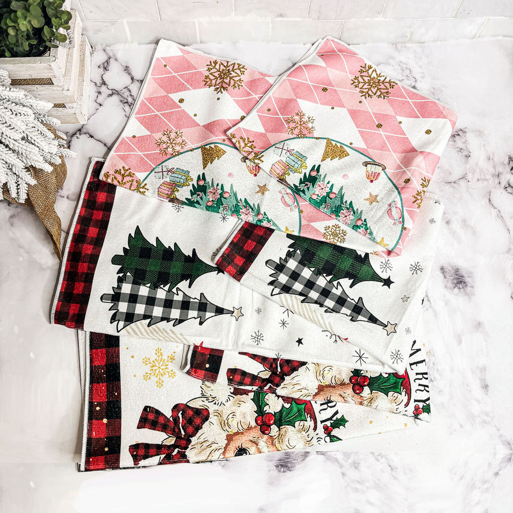 Trees & Gingham Towel