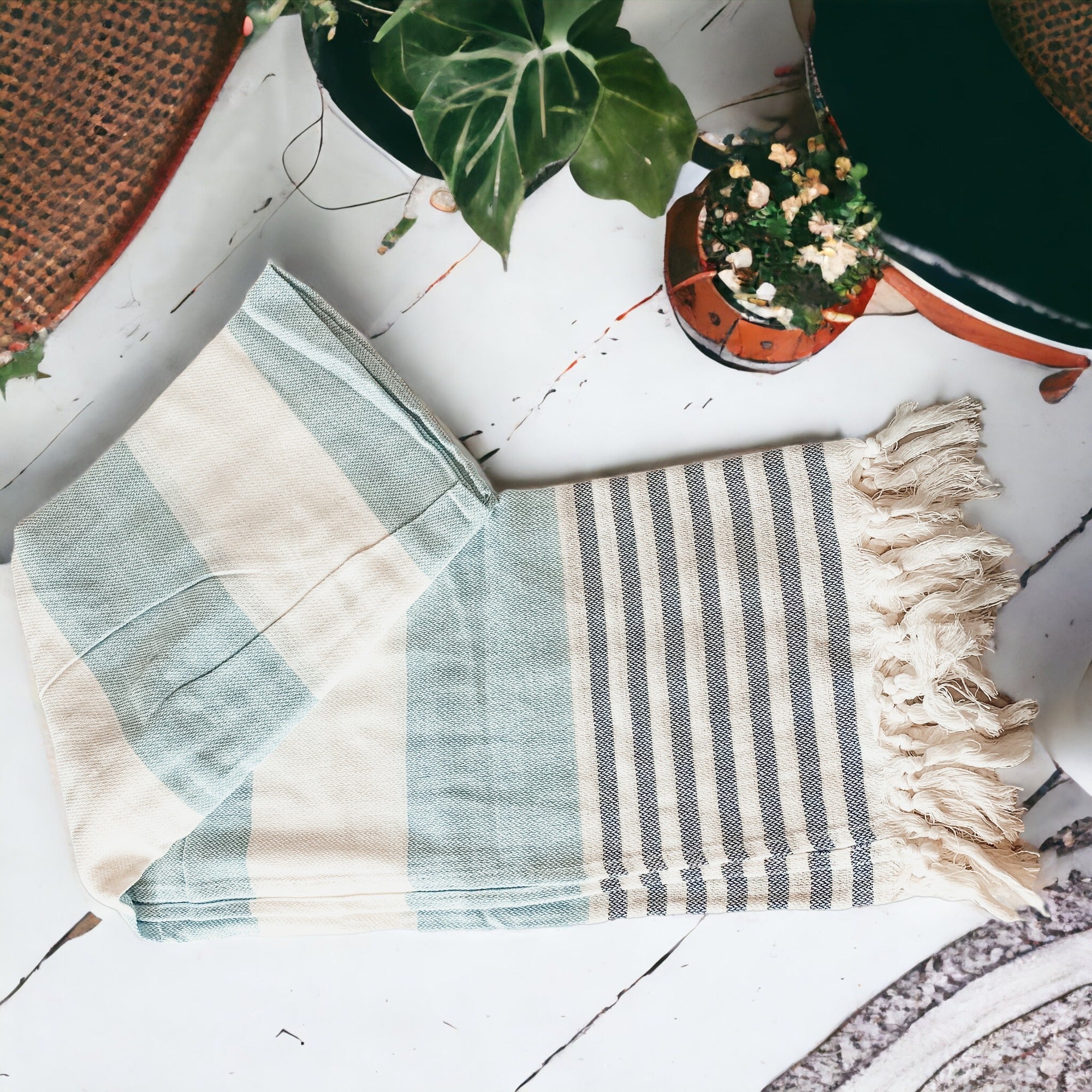 Mediterranean Cotton Bath Towel