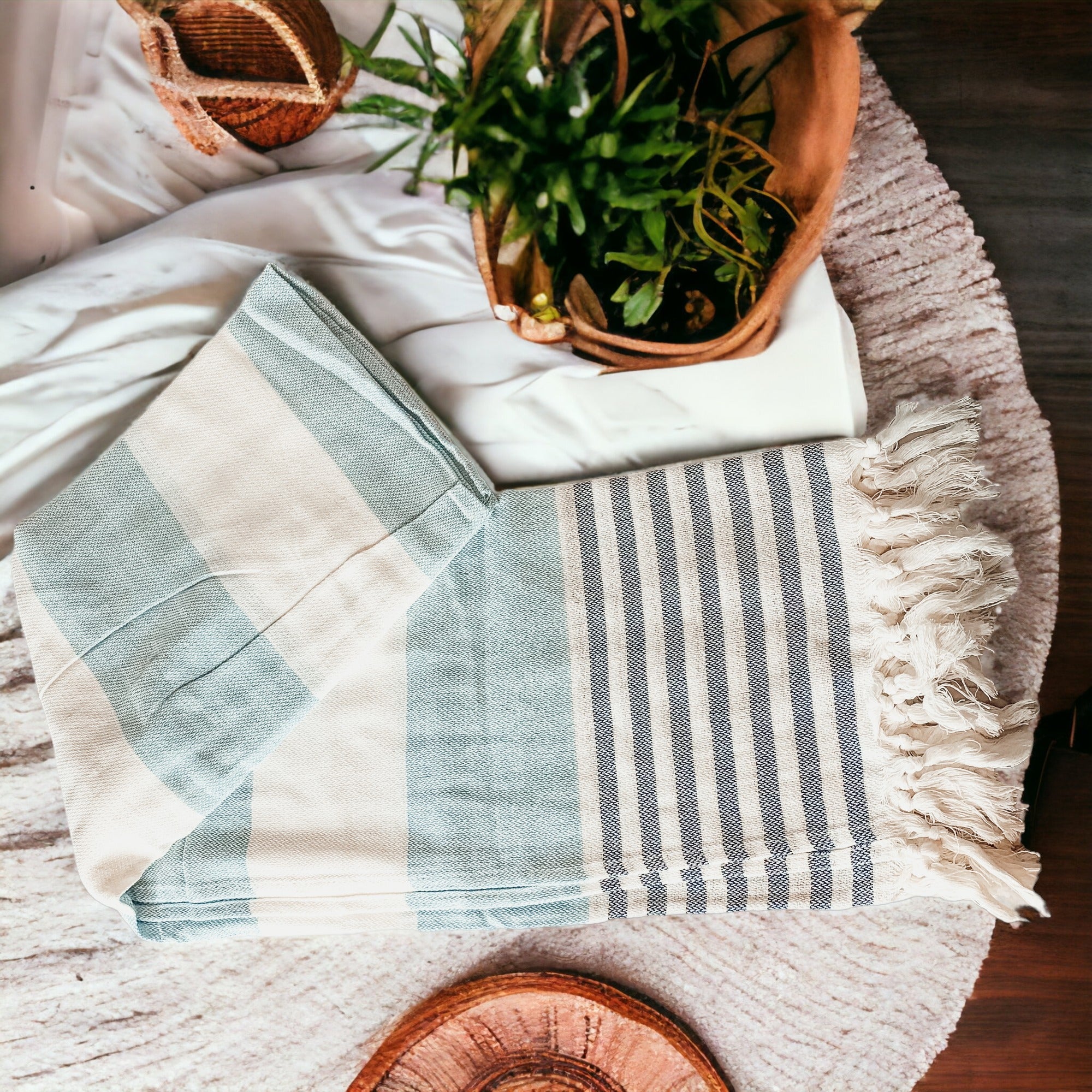 Mediterranean Cotton Bath Towel