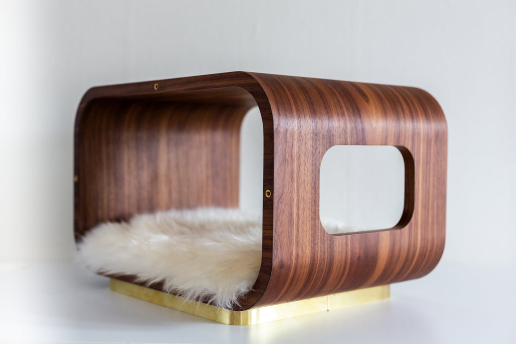 The LUNA Bed in Walnut