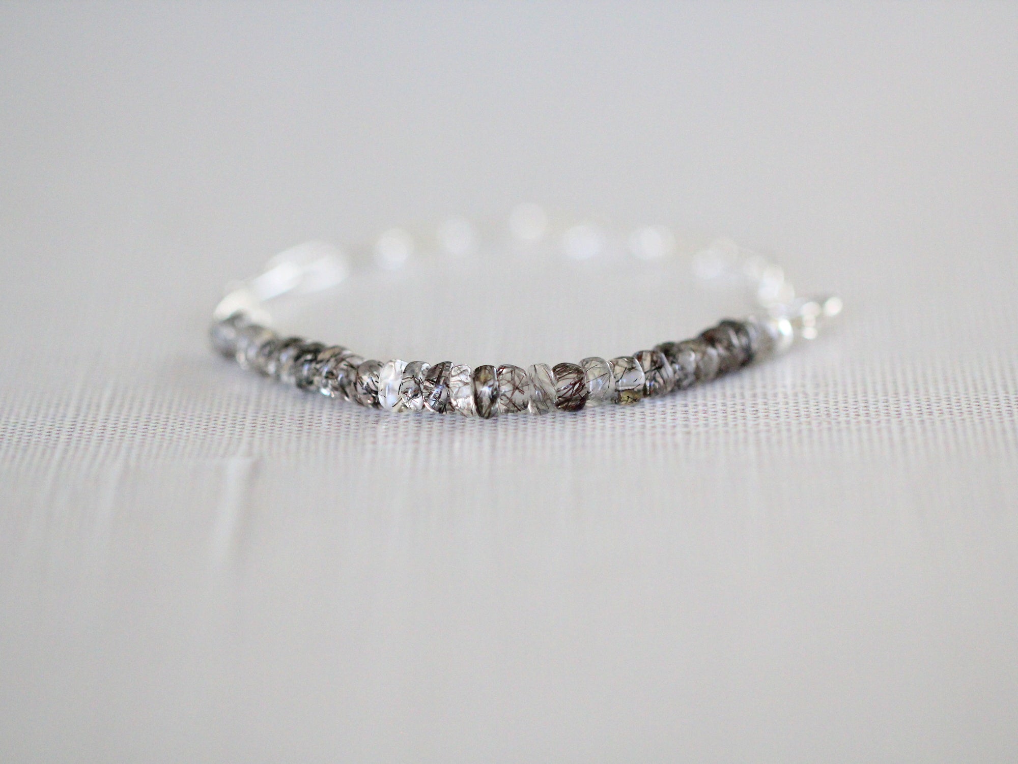 Cara Beaded Bracelet - Rutilated Quartz
