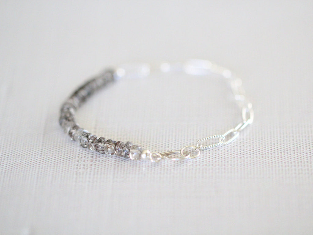 Cara Beaded Bracelet - Rutilated Quartz