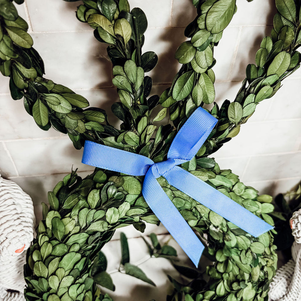 Preserved Boxwood Bunny Wreath