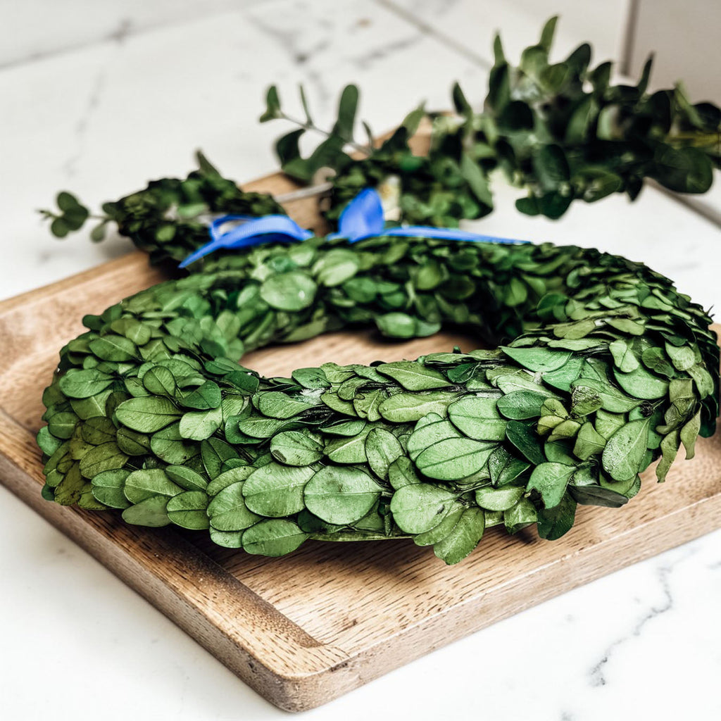 Preserved Boxwood Bunny Wreath