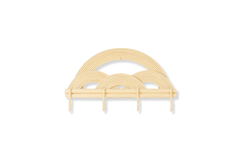 Natural Rattan Rainbow Wall Rack