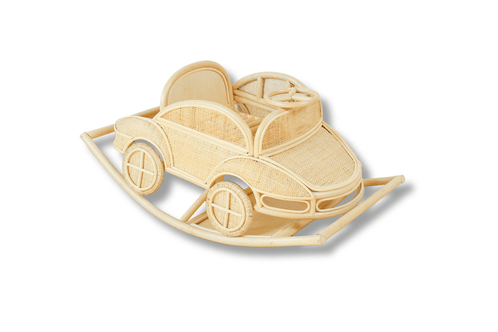 Vintage Rattan Rocking Car