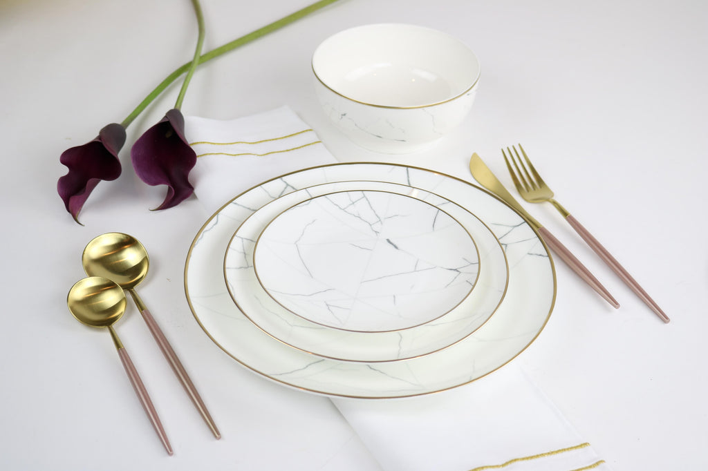 Pink and Gold Obelisk Flatware-20 Pieces