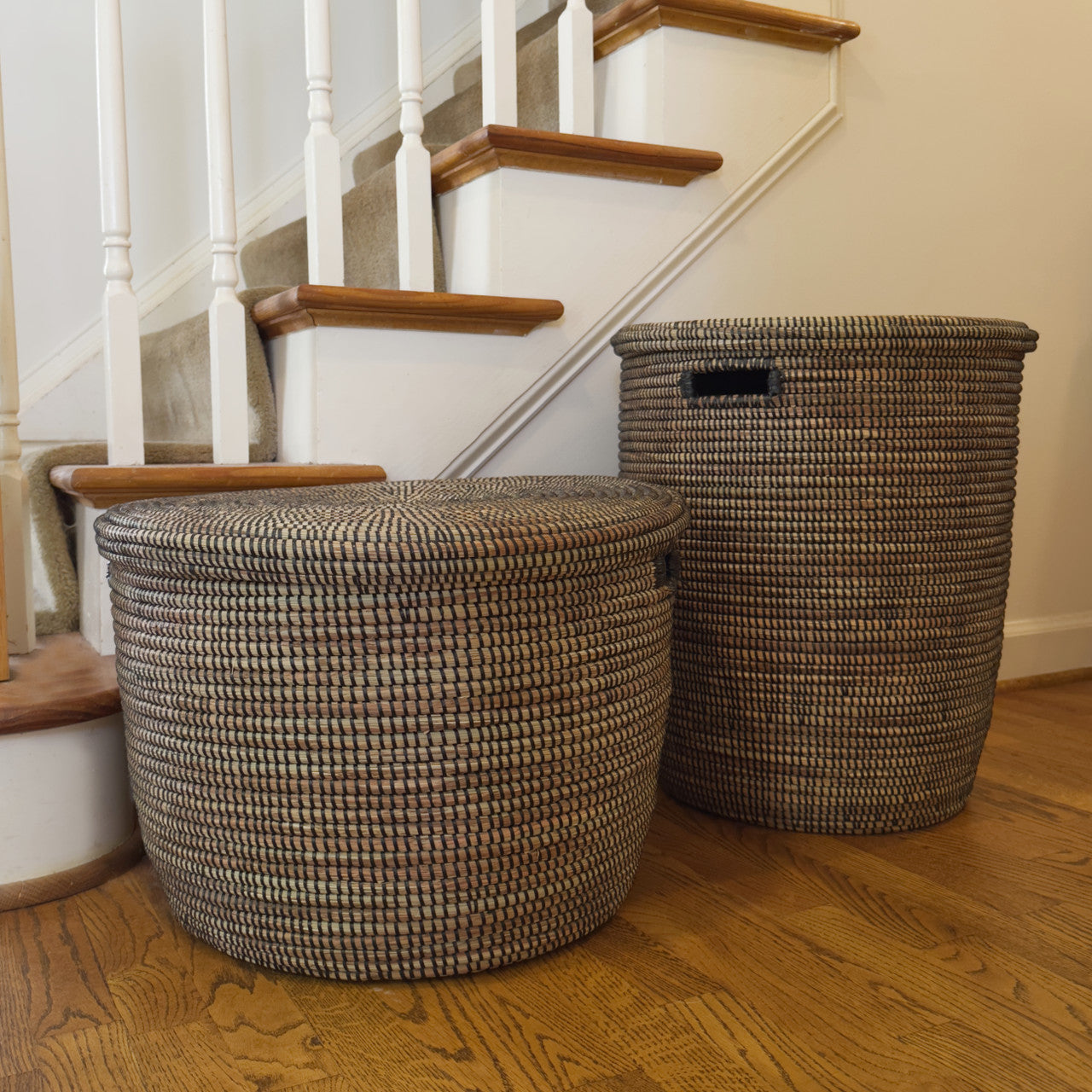 Black Flat Lid Basket - Large