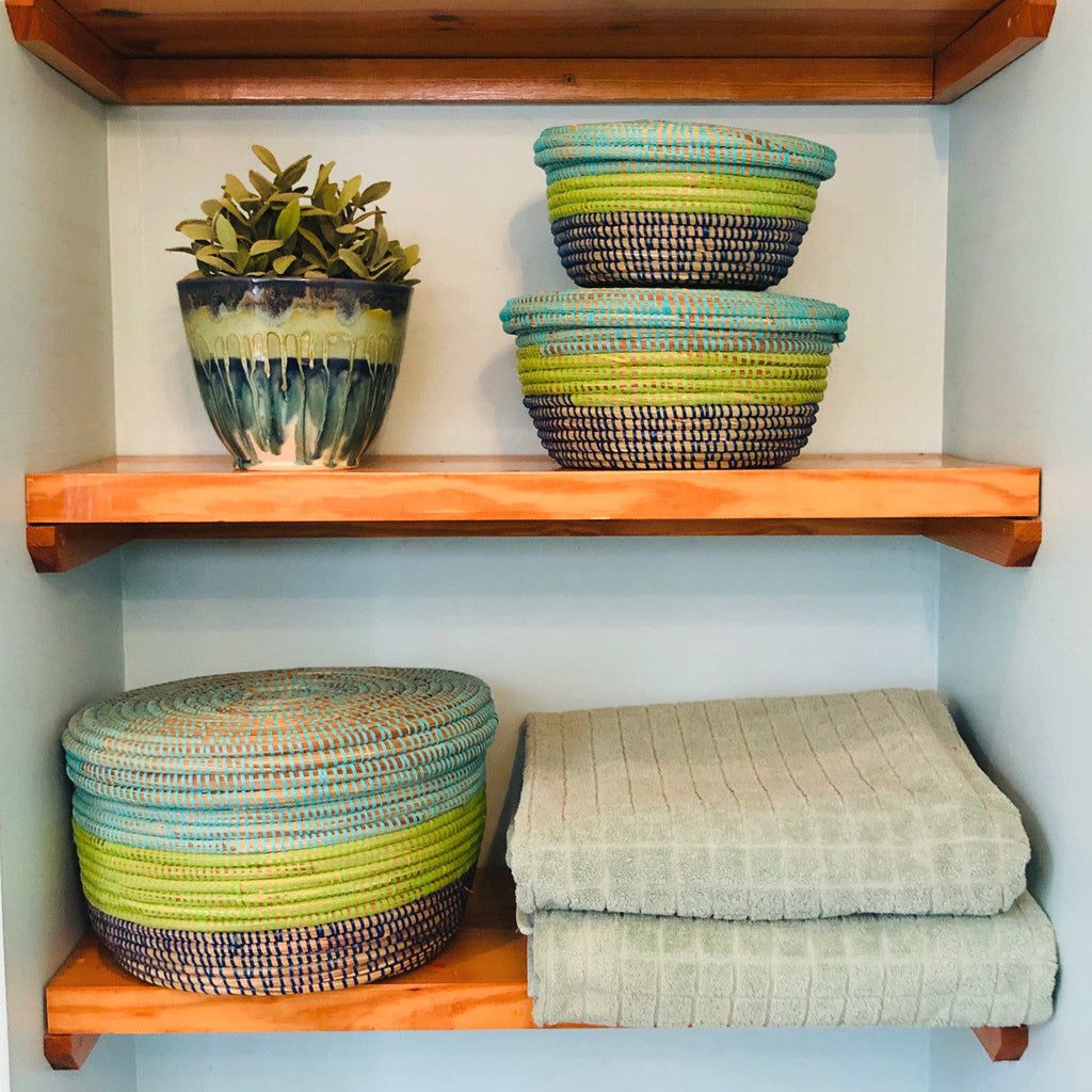 Modern Storage Basket Set - Coastal Blues