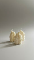 Ivory Leaf Sculptural Candle