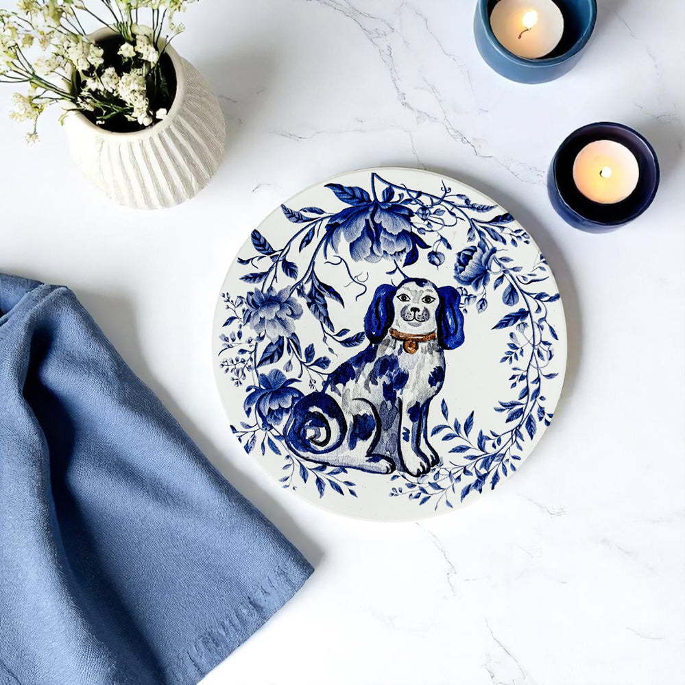 Blue & White Chinoiserie Ceramic Coasters