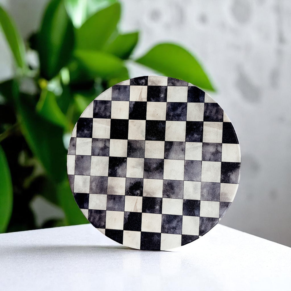 Courtly Check Ceramic Coasters