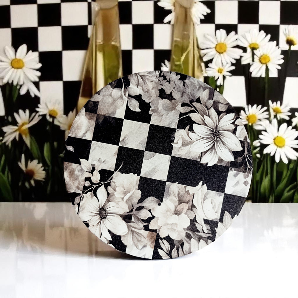 Courtly Check Ceramic Coasters
