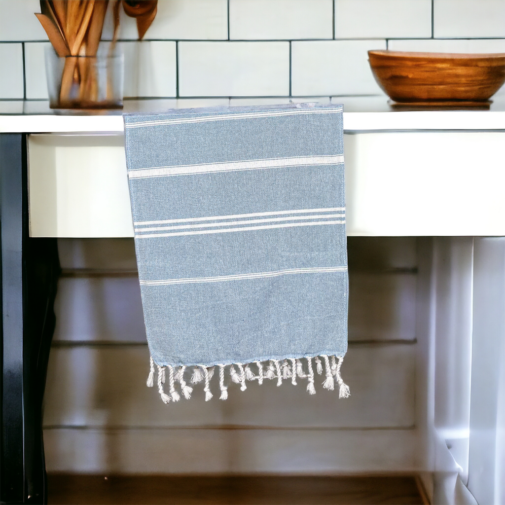 Turkish Hand Towel Oversized 100% Cotton Peshtemal Lightweight Absorbent