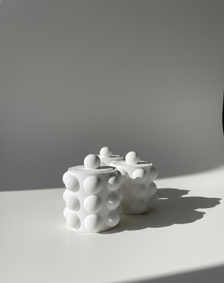 Sculpted Dot Vessel Candle