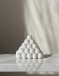 Textured Sphere Pyramid Sculpture