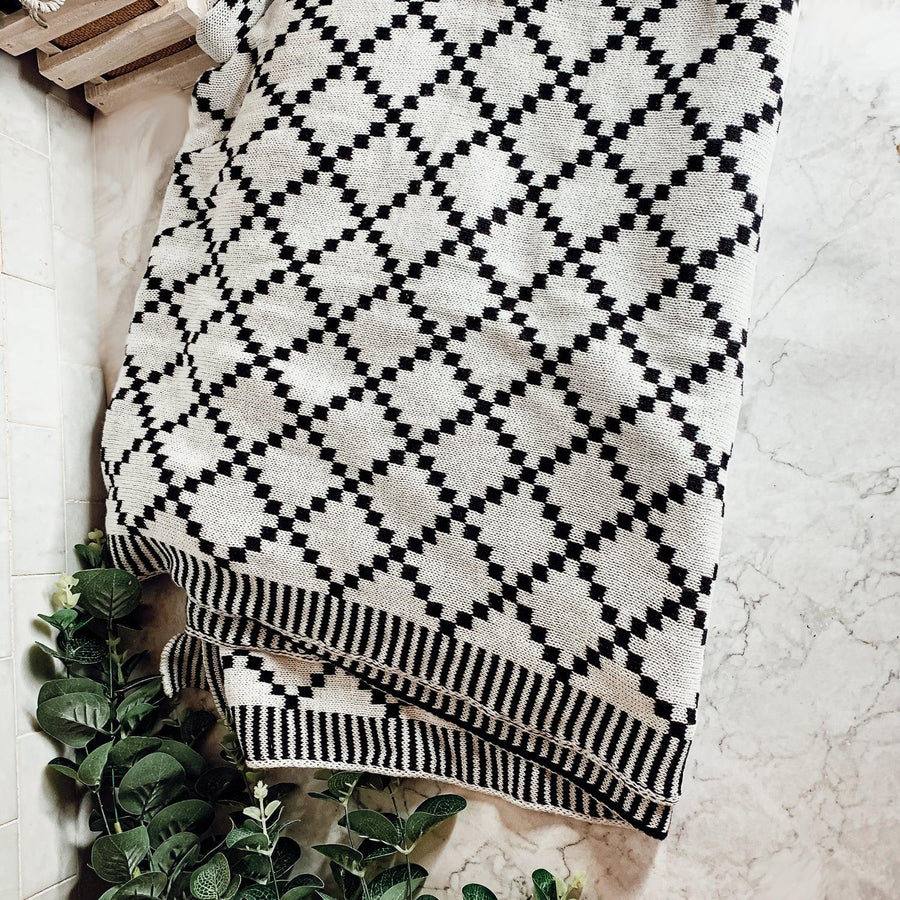 Reversible Geo Cotton Throw