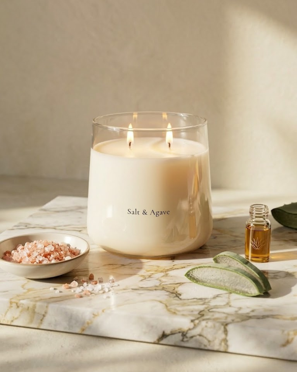 Salt & Agave Double-Wick Candle