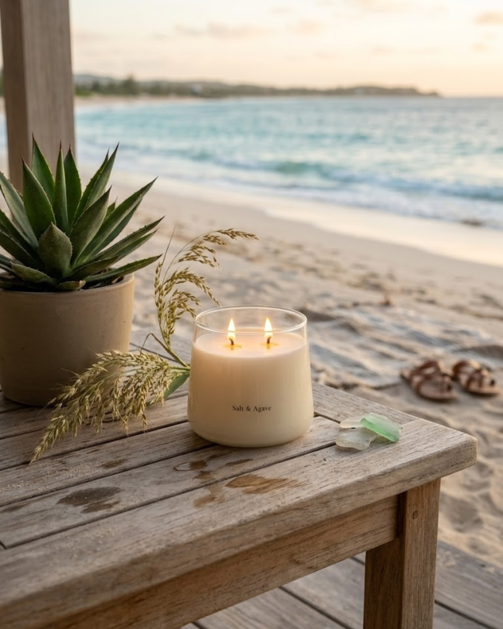 Salt & Agave Double-Wick Candle