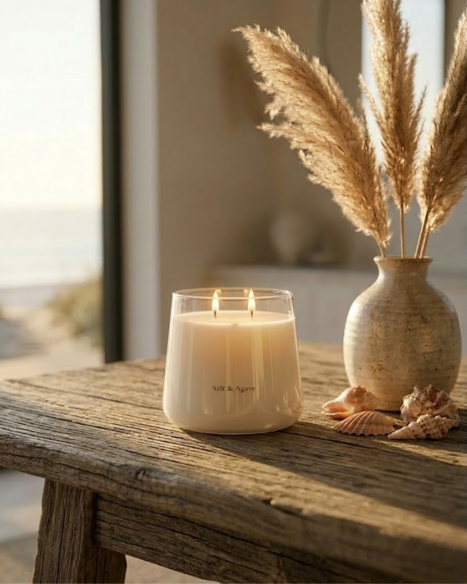 Salt & Agave Double-Wick Candle