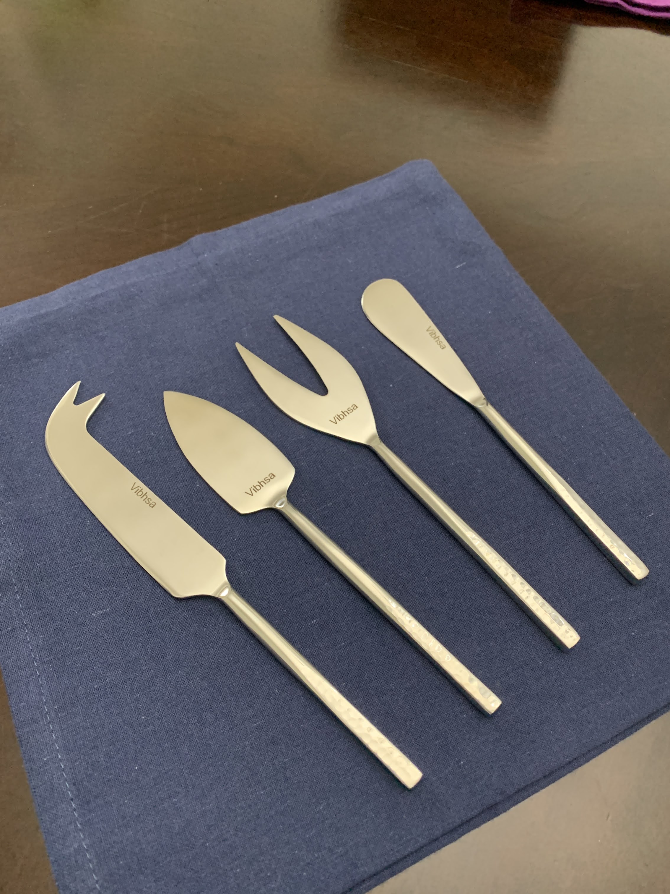 Silver Cheese knives set of 4 Stainless Steel Silver
