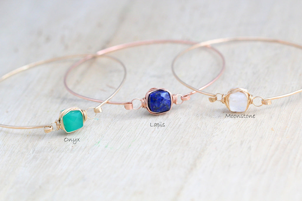 Onyx Bezel Wrapped Bracelet