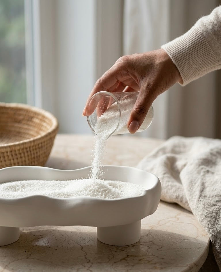 Scalloped Refillable Sand-Wax Candle Tray