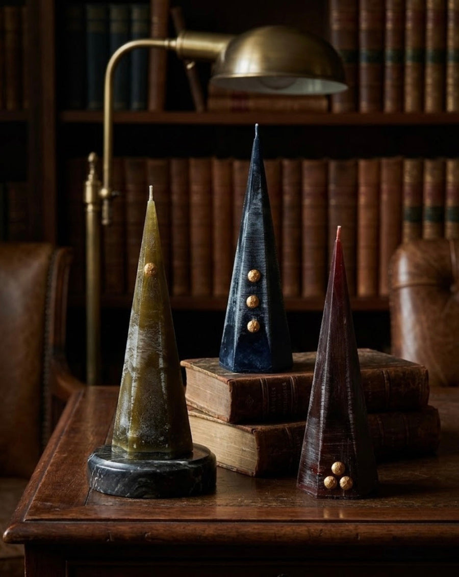 Old World Pyramid Candle Trio